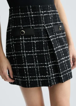 Liu Jo Minifalda de tejido bouclé con lurex®-Mujer Faldas|Tailleur