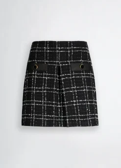 Liu Jo Minifalda de tejido bouclé con lurex®-Mujer Faldas|Tailleur