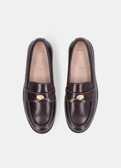 Liu Jo Mocasines de piel con abrasiones-Mujer Mocasines