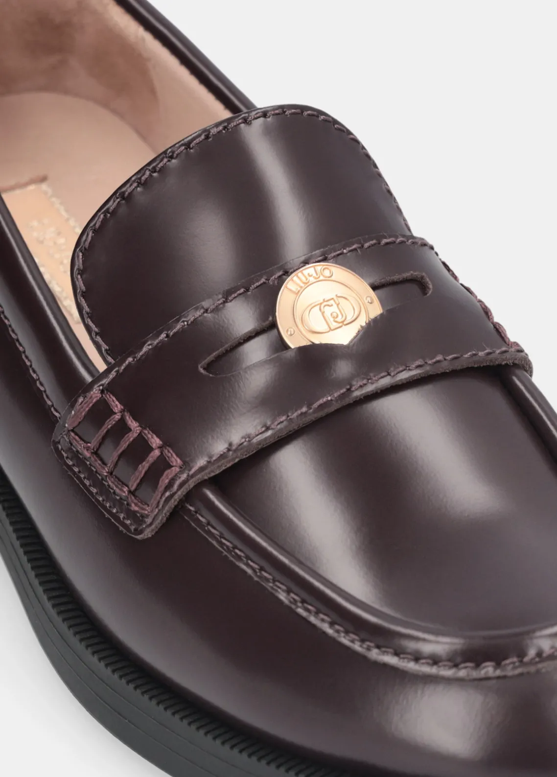 Liu Jo Mocasines de piel con abrasiones-Mujer Mocasines