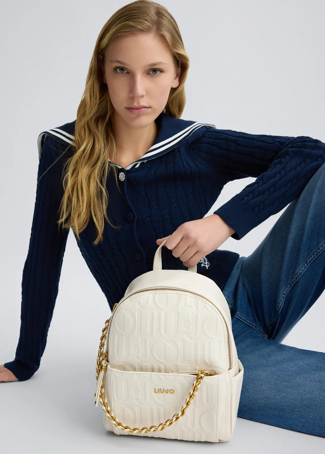 Liu Jo Mochila con logotipo y cadena-Mujer Mochilas