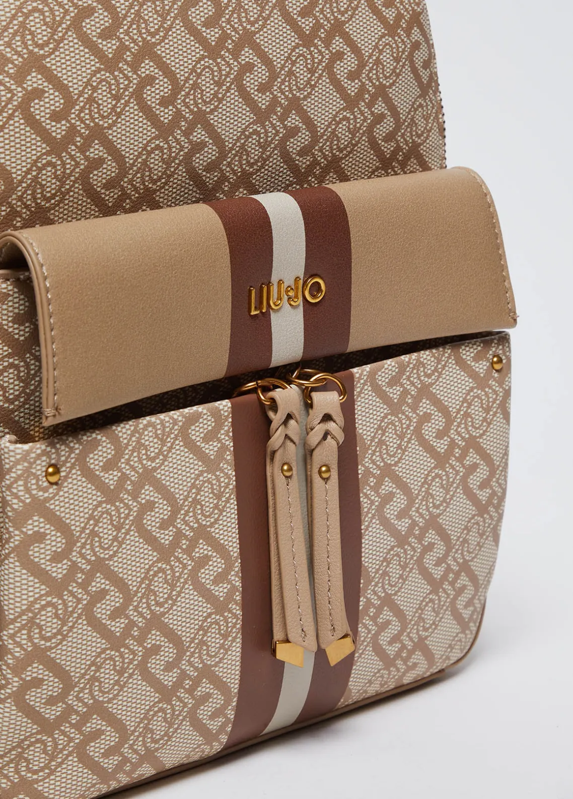 Liu Jo Mochila monograma con charm-Mujer Mochilas