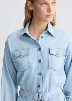 Liu Jo Mono vaquero de raya diplomática-Mujer Vestidos