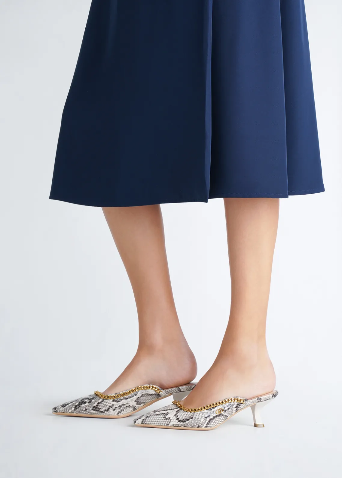 Liu Jo Mules con estampado de piel de serpiente-Mujer Zapatos De Salón
