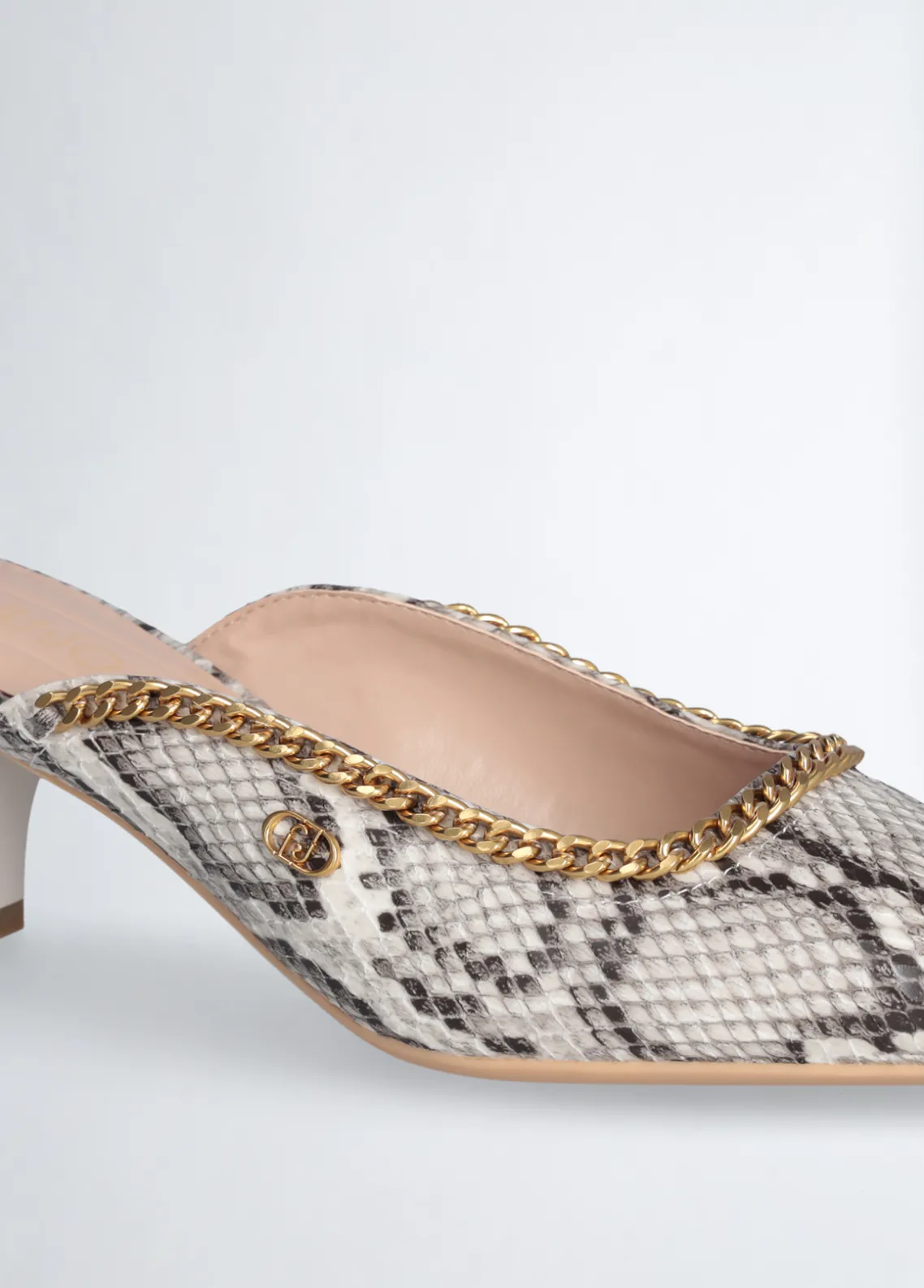 Liu Jo Mules con estampado de piel de serpiente-Mujer Zapatos De Salón