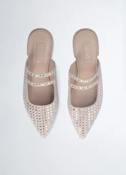 Liu Jo Mules con strass-Mujer Mocasines