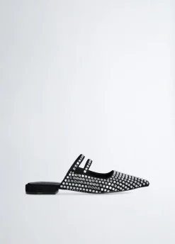 Liu Jo Mules con strass-Mujer Mocasines