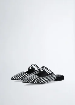 Liu Jo Mules con strass-Mujer Mocasines
