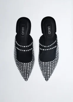 Liu Jo Mules con strass-Mujer Mocasines