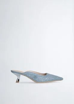 Liu Jo Mules de denim llenos de strass-Mujer Zapatos De Salón
