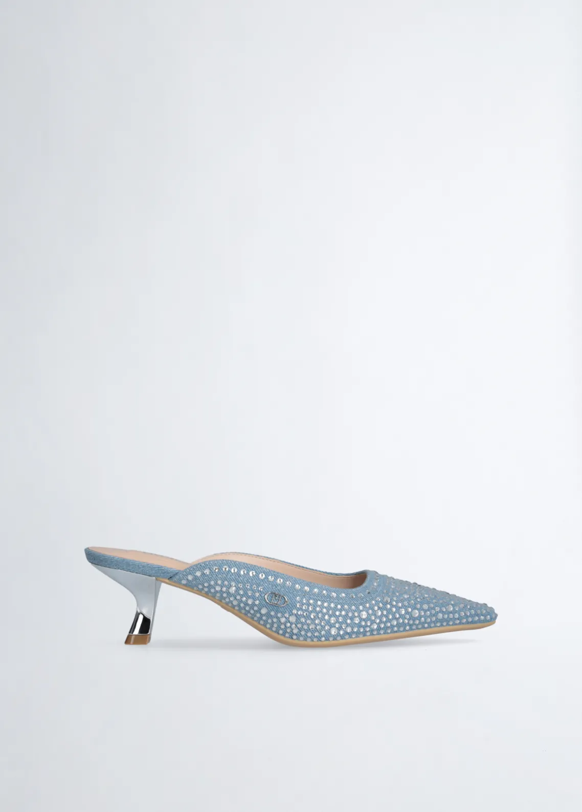 Liu Jo Mules de denim llenos de strass-Mujer Zapatos De Salón