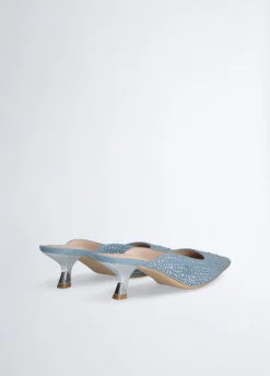 Liu Jo Mules de denim llenos de strass-Mujer Zapatos De Salón