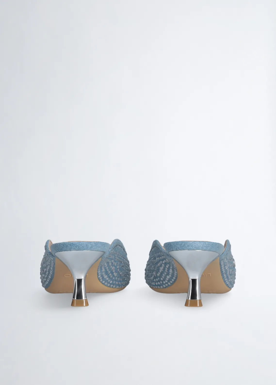 Liu Jo Mules de denim llenos de strass-Mujer Zapatos De Salón
