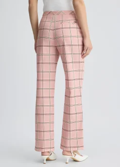 Liu Jo Pantalón acampanado a cuadros-Mujer Pantalones|Tailleur