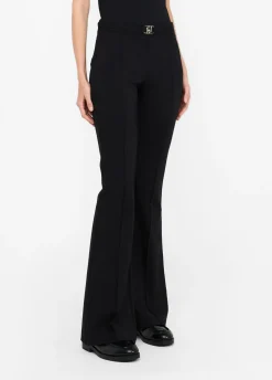 Liu Jo Pantalón acampanado con cinturón con logotipo-Mujer Pantalones|Tailleur