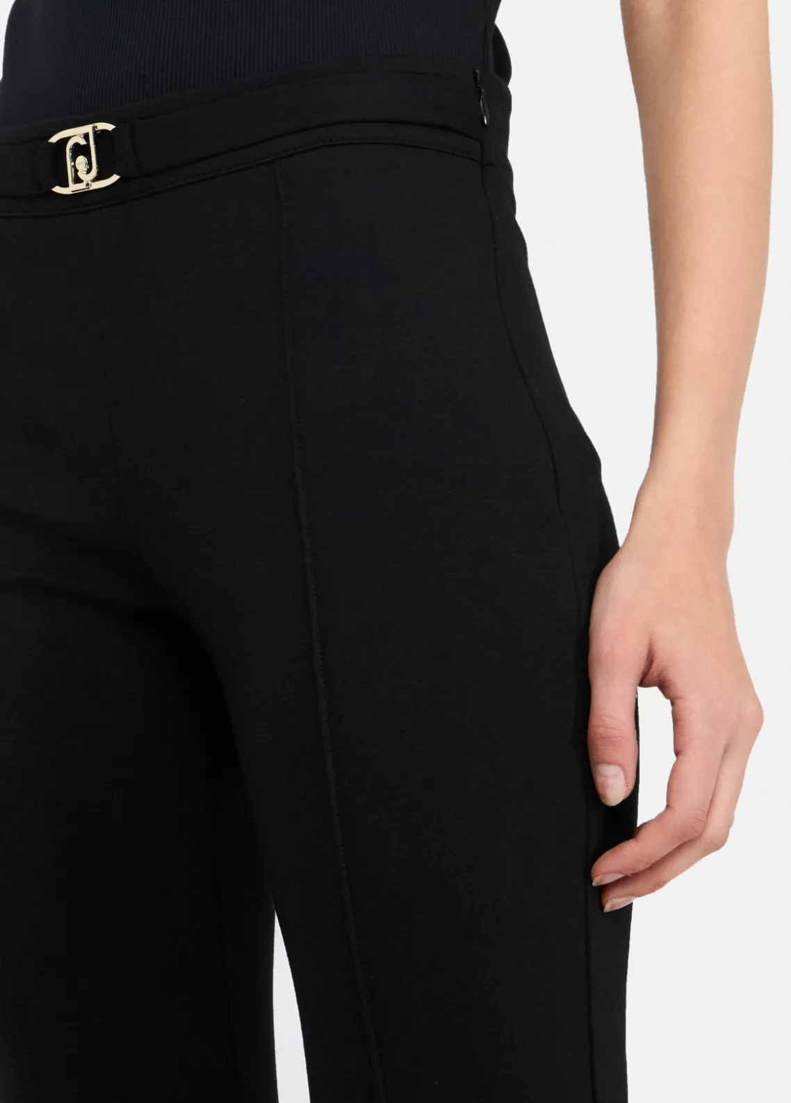 Liu Jo Pantalón acampanado con cinturón con logotipo-Mujer Pantalones|Tailleur
