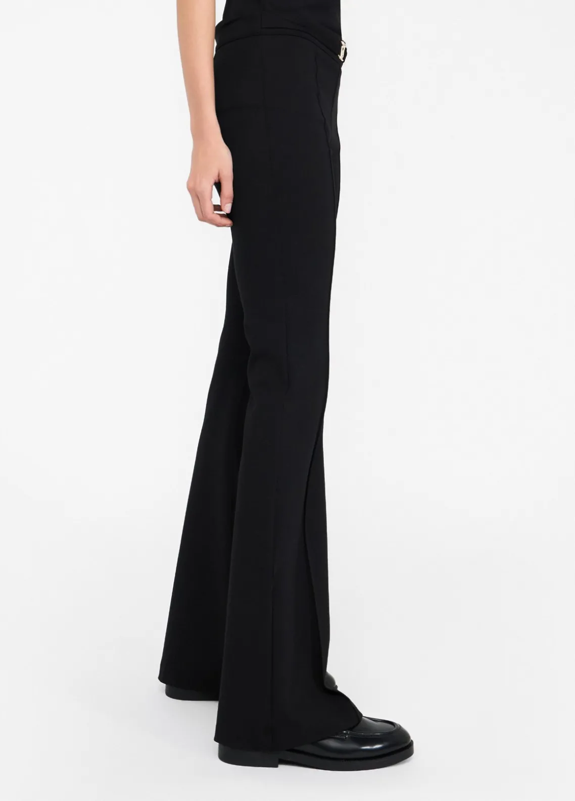 Liu Jo Pantalón acampanado con cinturón con logotipo-Mujer Pantalones|Tailleur