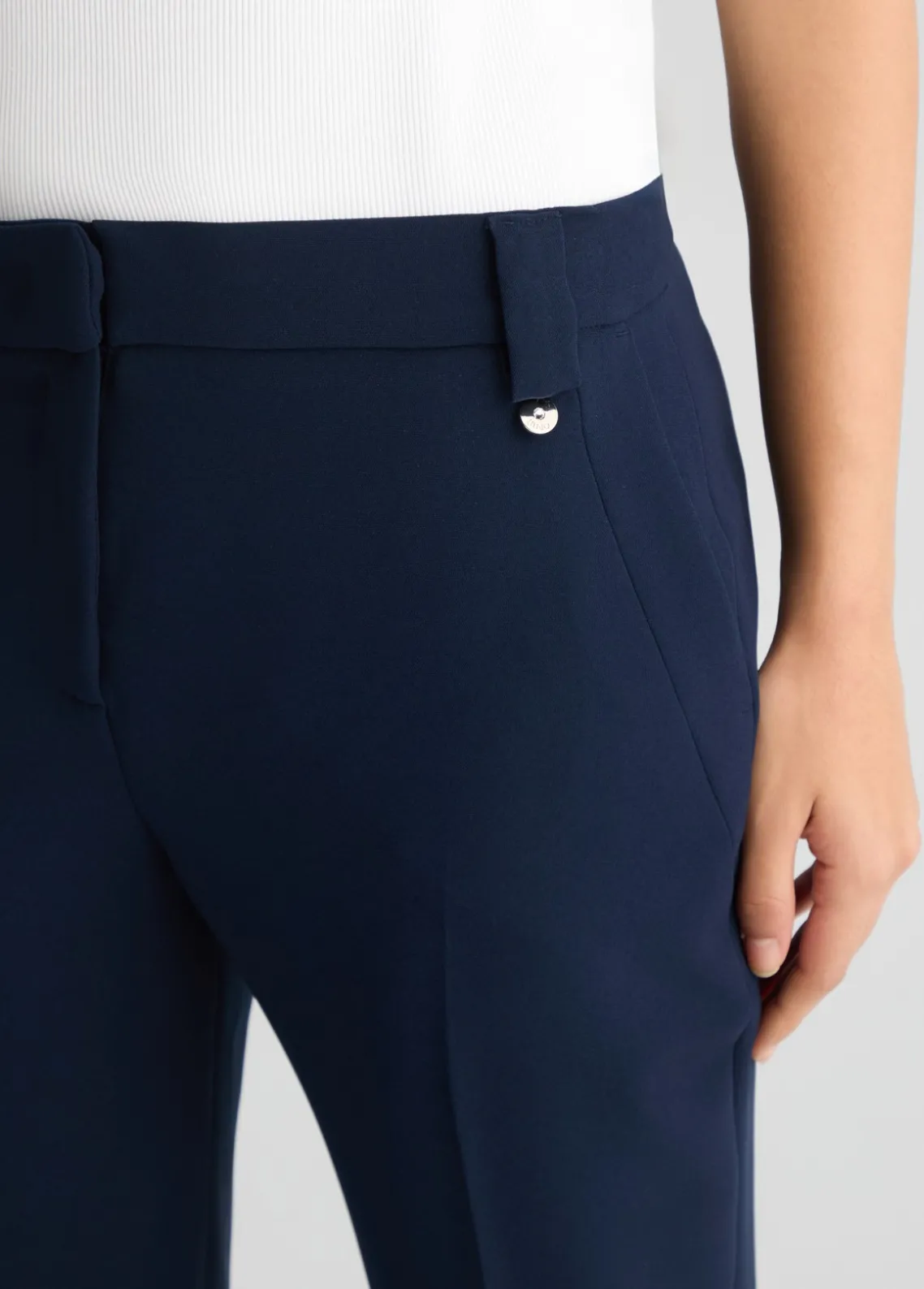 Liu Jo Pantalón acampanado de cady crepé-Mujer Pantalones|Tailleur