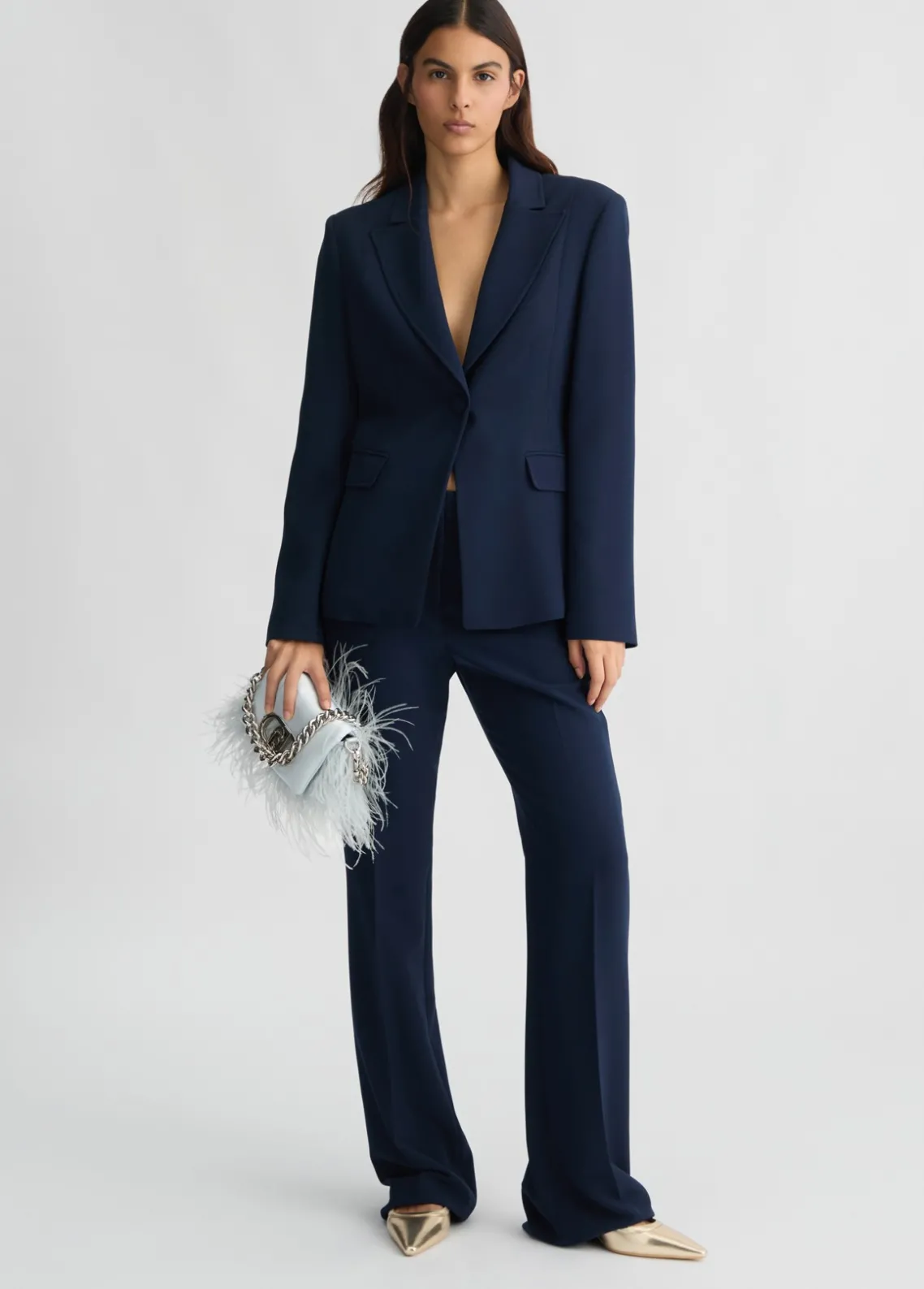 Liu Jo Pantalón acampanado de cady crepé-Mujer Pantalones|Tailleur
