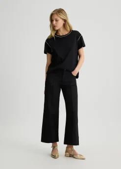 Liu Jo Pantalón acampanado de talle alto-Mujer Pantalones