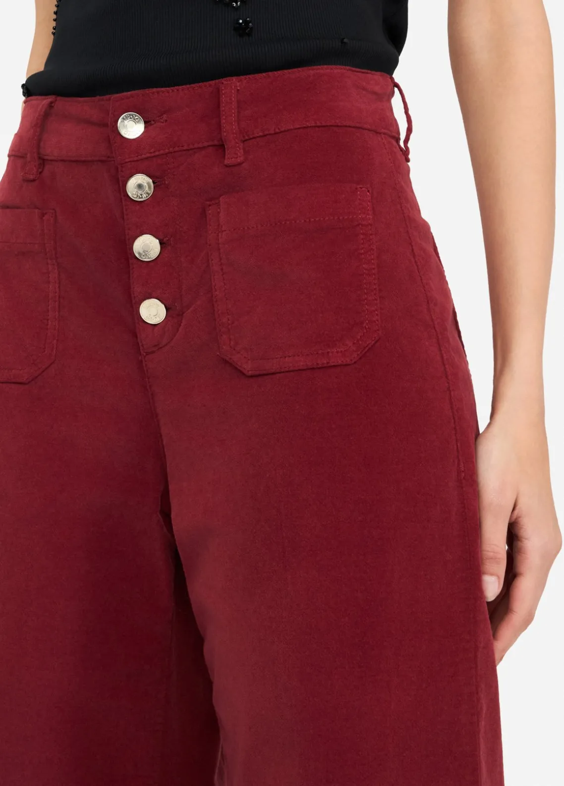 Liu Jo Pantalón acampanado de terciopelo-Mujer Pantalones