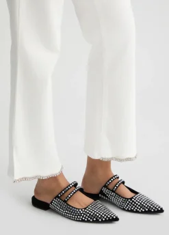 Liu Jo Pantalón bootcut con strass-Mujer Pantalones