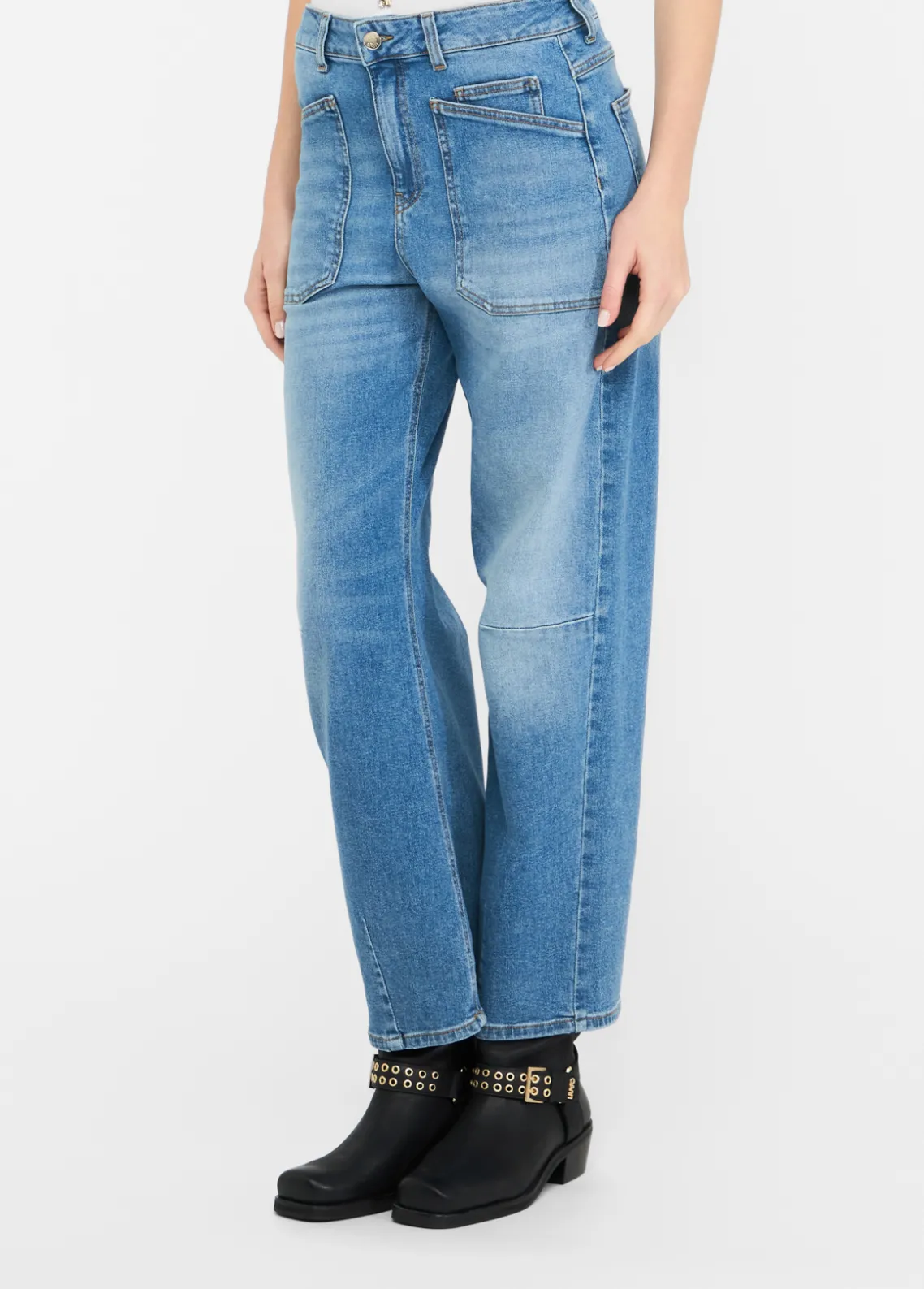 Liu Jo Pantalón carrot fit de talle alto-Mujer Vaqueros Rectos