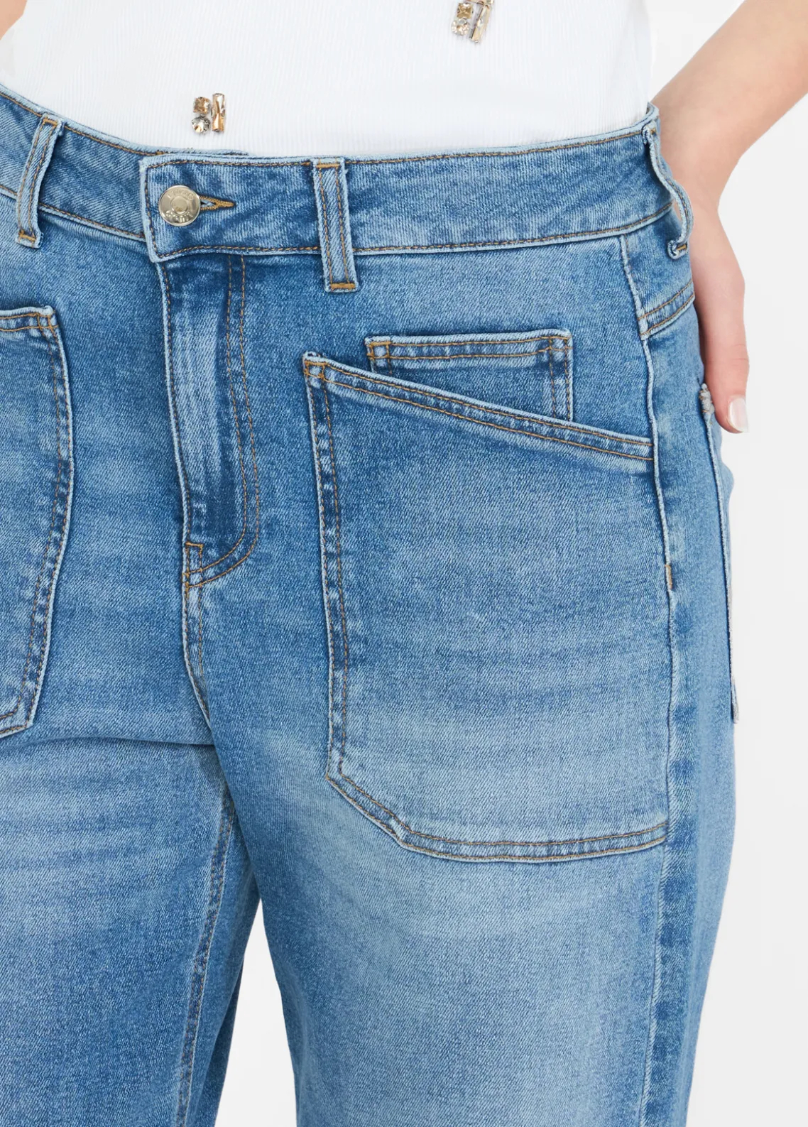 Liu Jo Pantalón carrot fit de talle alto-Mujer Vaqueros Rectos