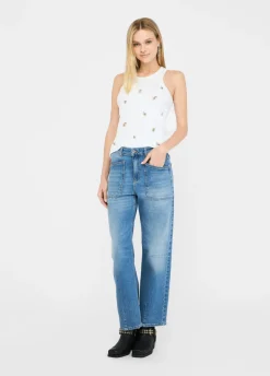 Liu Jo Pantalón carrot fit de talle alto-Mujer Vaqueros Rectos