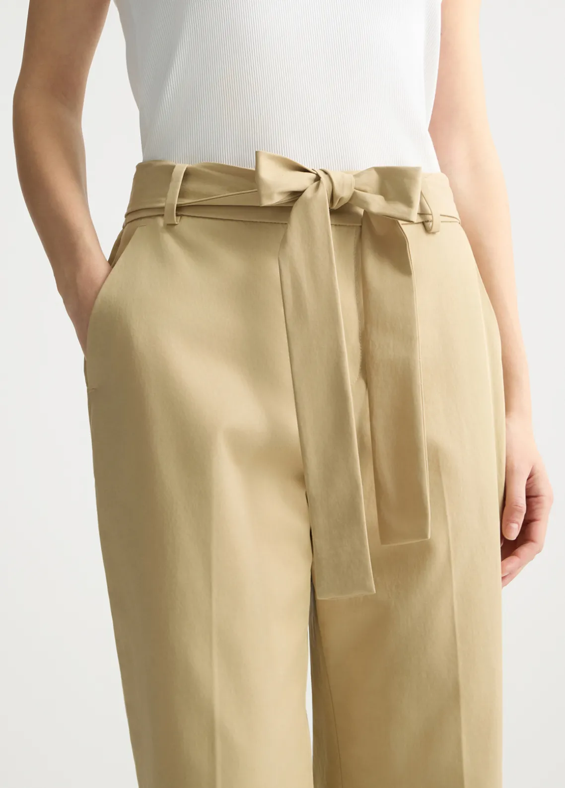 Liu Jo Pantalón chino con cinturón-Mujer Pantalones|Tailleur