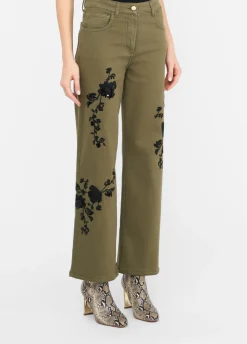 Liu Jo Pantalón con bordados-Mujer Pantalones