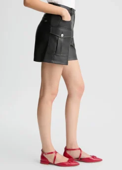 Liu Jo Pantalón corto cargo de tejido revestido-Mujer Pantalones