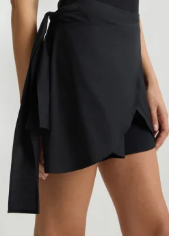 Liu Jo Pantalón corto de algodón con lazo-Mujer Moda Baño|Pantalones