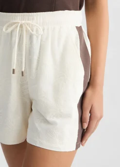 Liu Jo Pantalón corto de algodón con bordados-Mujer Ropa Deportiva|Pantalones