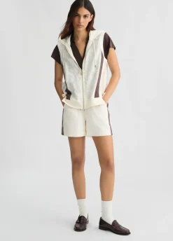 Liu Jo Pantalón corto de algodón con bordados-Mujer Ropa Deportiva|Pantalones
