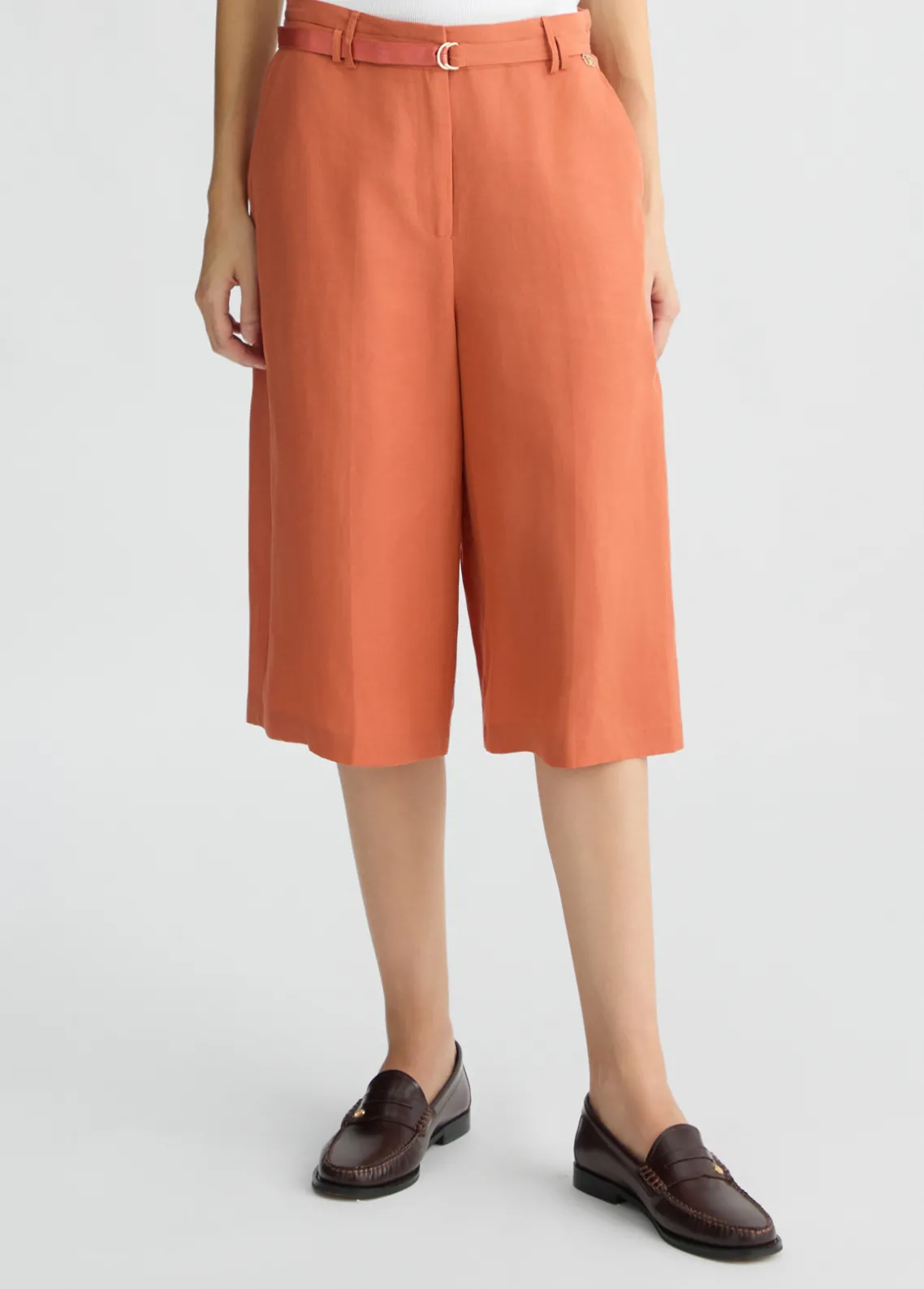 Liu Jo Pantalón corto en mezcla de lino-Mujer Pantalones|Tailleur