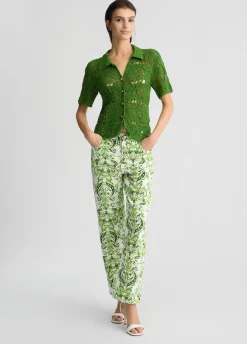 Liu Jo Pantalón de algodón estampado-Mujer Pantalones