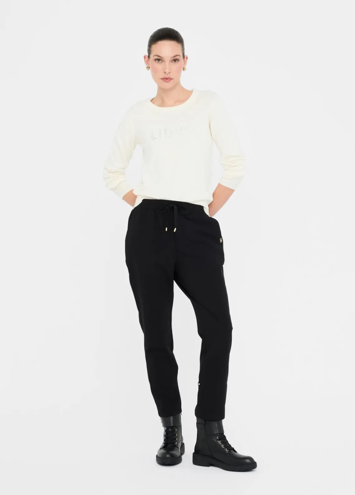 Liu Jo Pantalón de chándal con cordón de ajuste-Mujer Ropa Deportiva|Pantalones