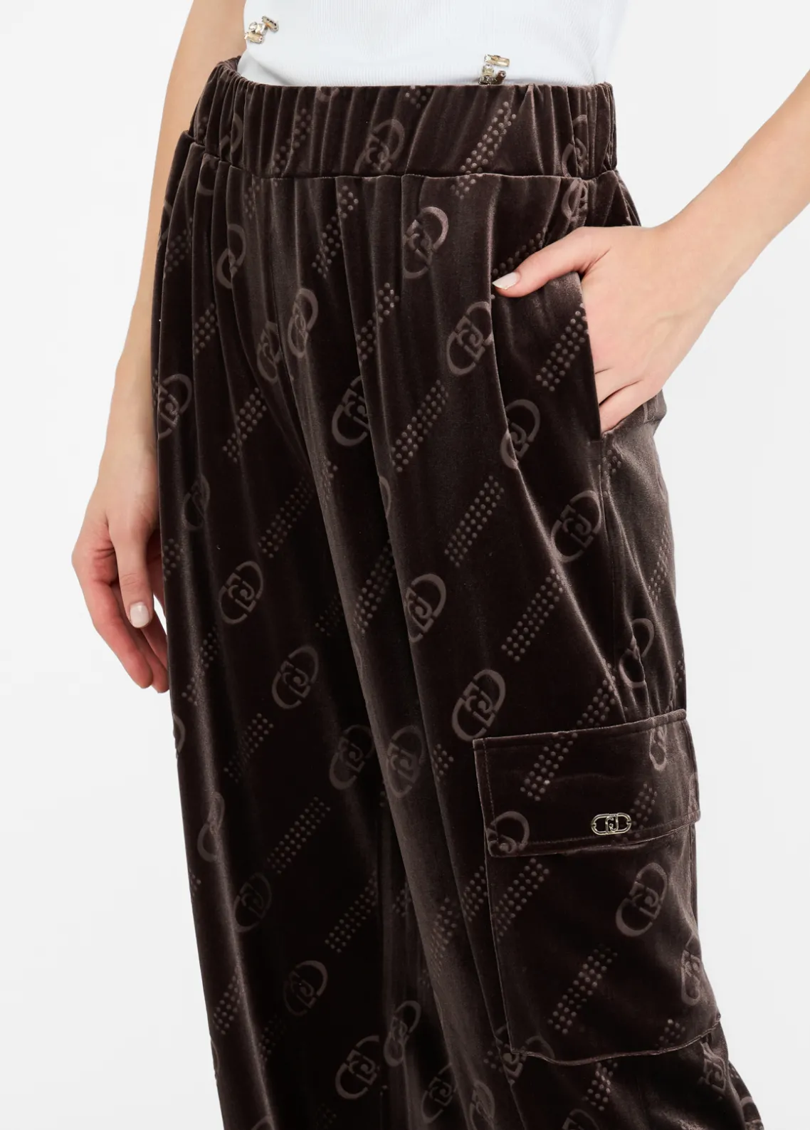 Liu Jo Pantalón de chándal de chenilla-Mujer Ropa Deportiva|Pantalones