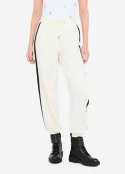 Liu Jo Pantalón de chándal de felpa con encaje-Mujer Ropa Deportiva|Pantalones