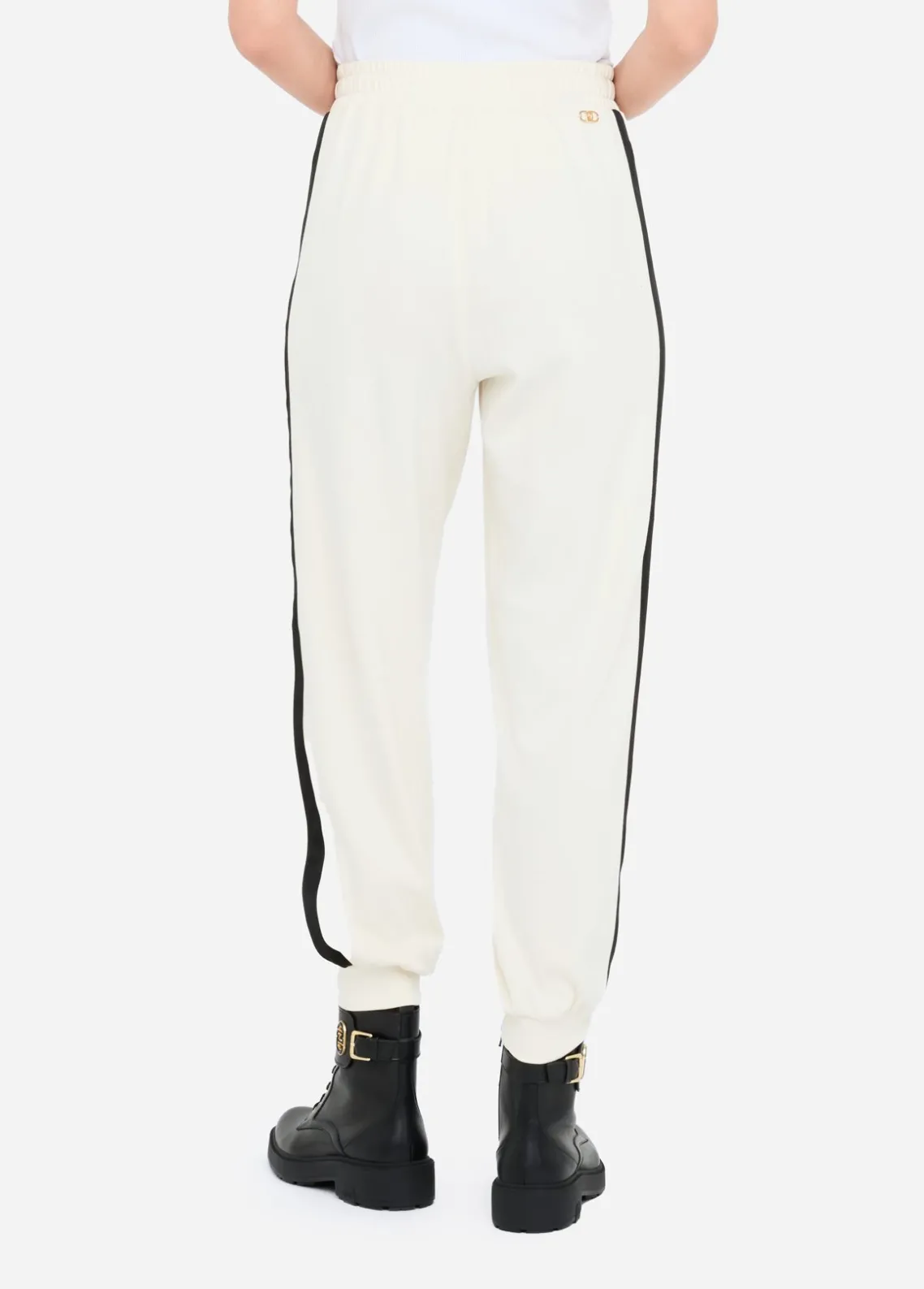 Liu Jo Pantalón de chándal de felpa con encaje-Mujer Ropa Deportiva|Pantalones