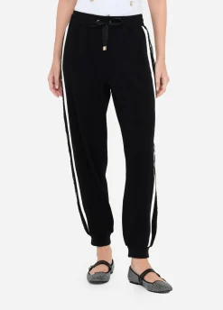 Liu Jo Pantalón de chándal de felpa con encaje-Mujer Ropa Deportiva|Pantalones
