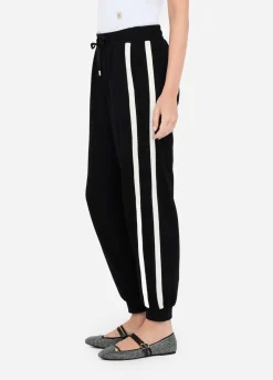 Liu Jo Pantalón de chándal de felpa con encaje-Mujer Ropa Deportiva|Pantalones