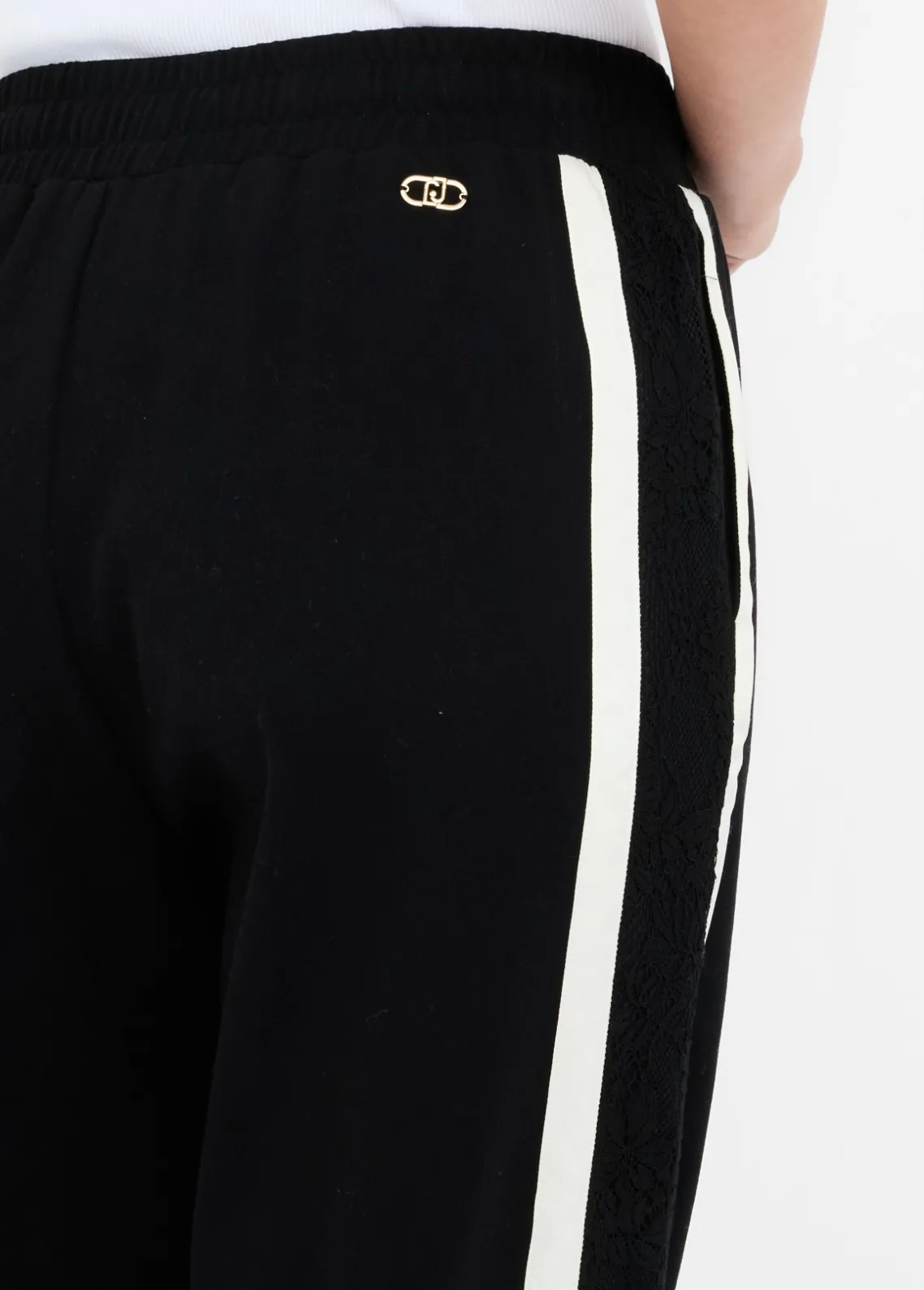 Liu Jo Pantalón de chándal de felpa con encaje-Mujer Ropa Deportiva|Pantalones