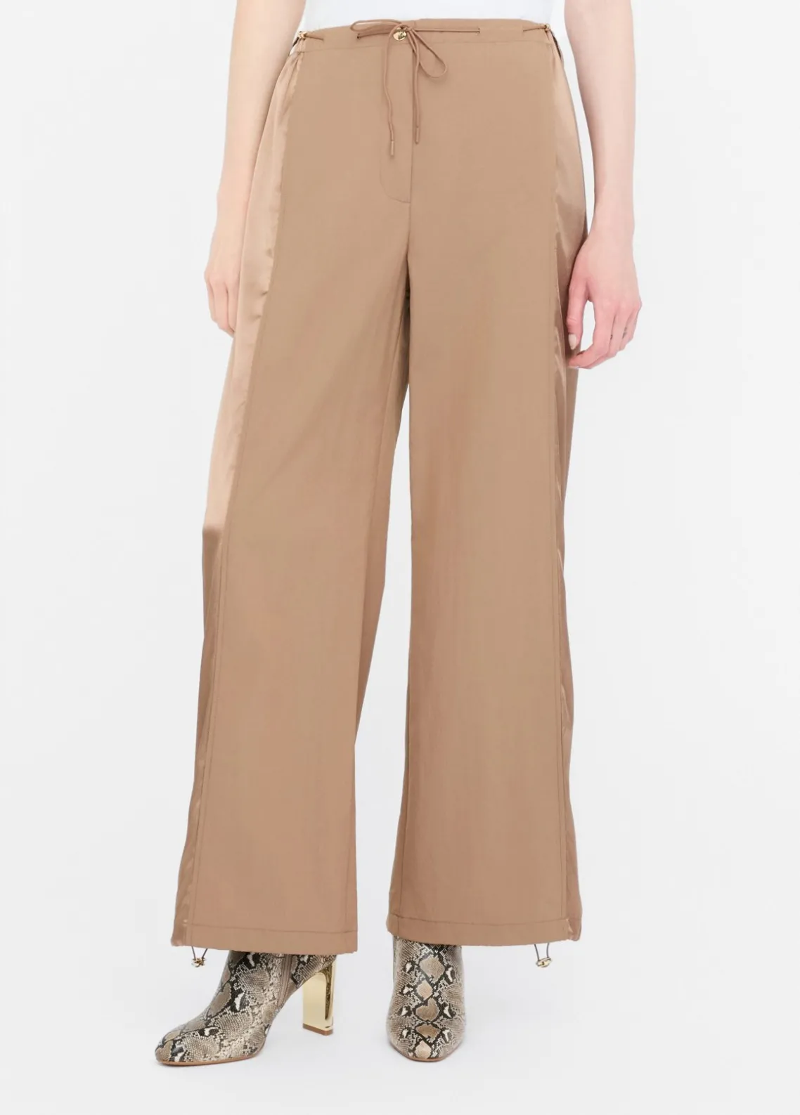 Liu Jo Pantalón de chándal de nailon y raso-Mujer Ropa Deportiva|Pantalones