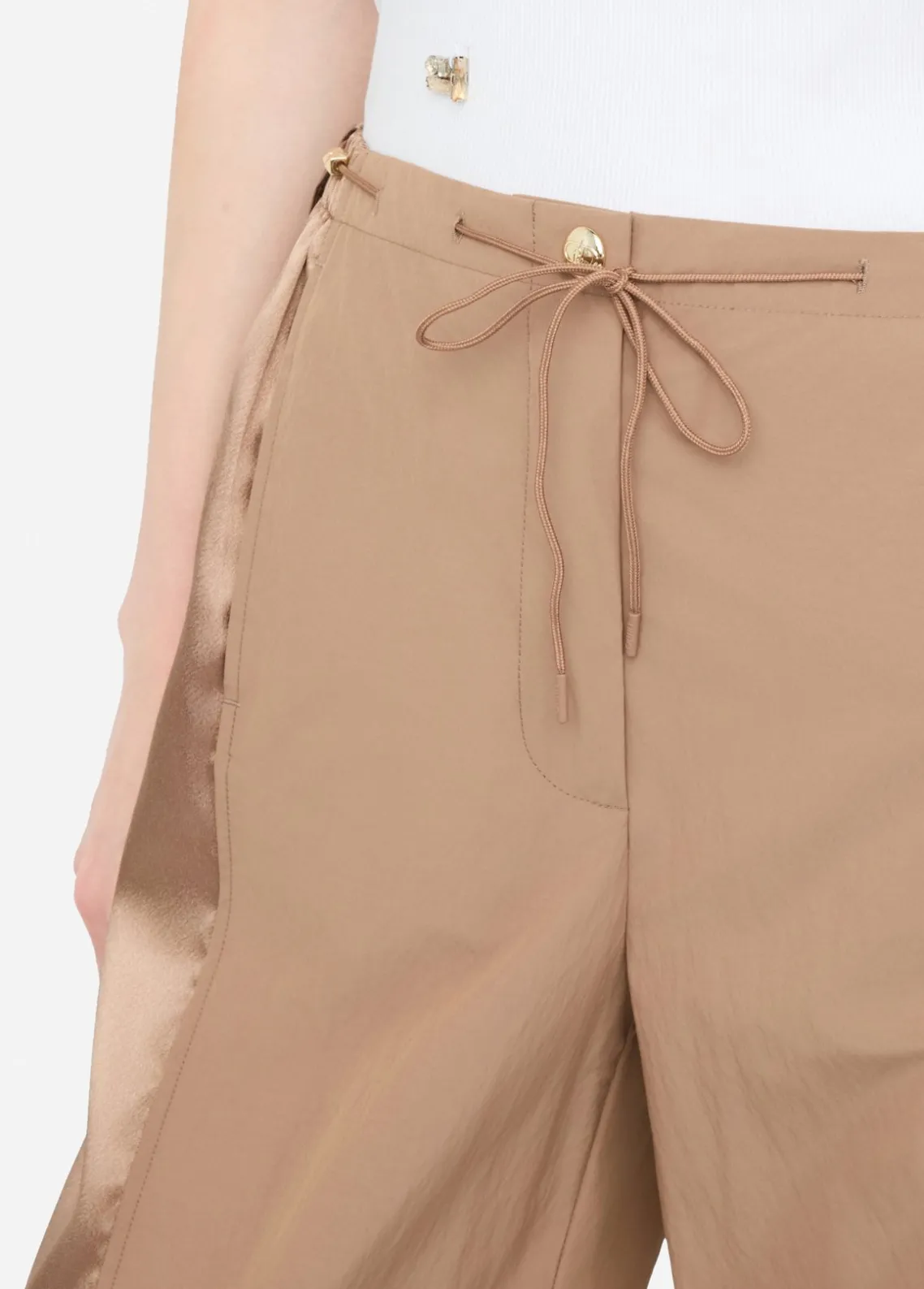 Liu Jo Pantalón de chándal de nailon y raso-Mujer Ropa Deportiva|Pantalones