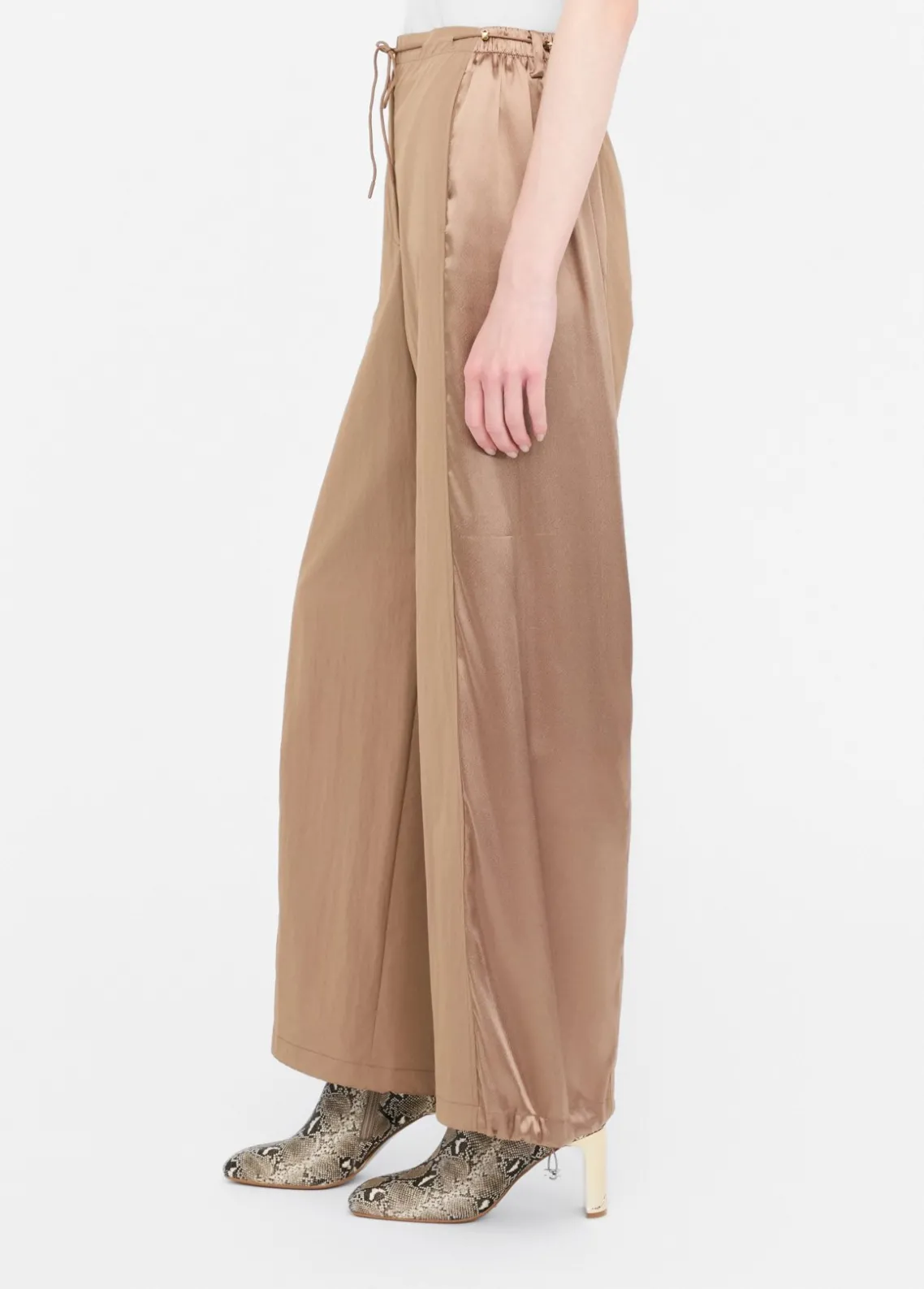 Liu Jo Pantalón de chándal de nailon y raso-Mujer Ropa Deportiva|Pantalones