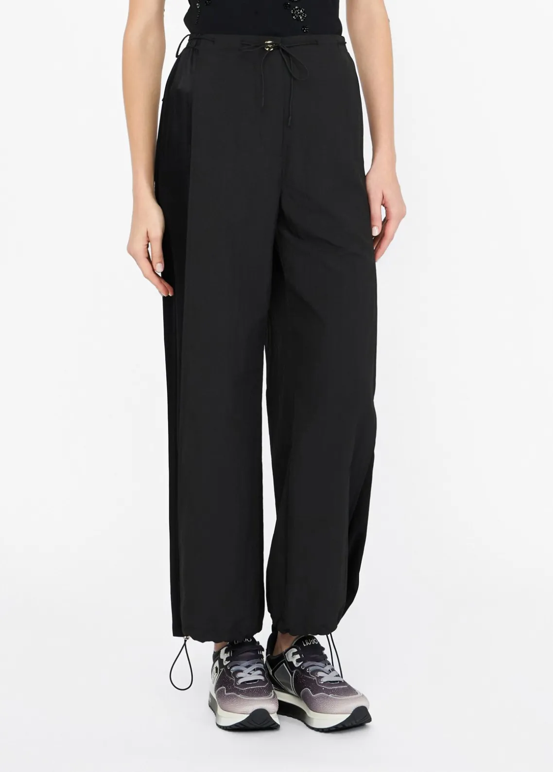 Liu Jo Pantalón de chándal de nailon y raso-Mujer Ropa Deportiva|Pantalones