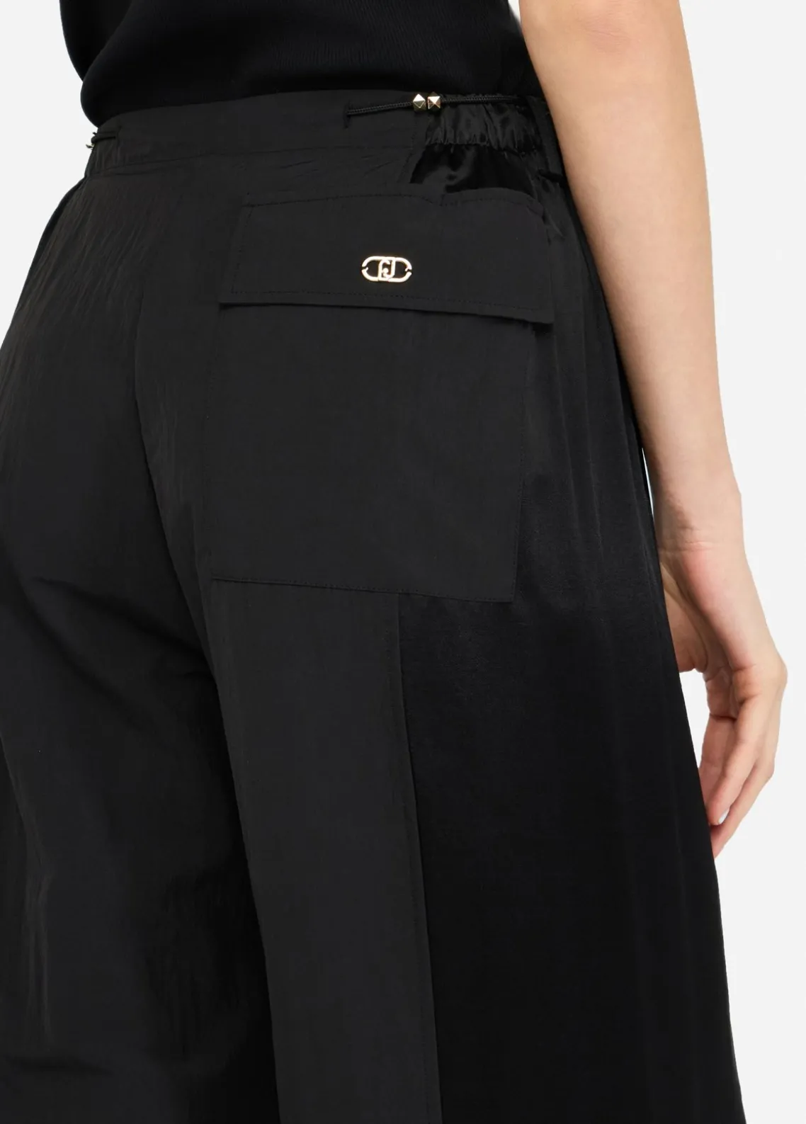 Liu Jo Pantalón de chándal de nailon y raso-Mujer Ropa Deportiva|Pantalones