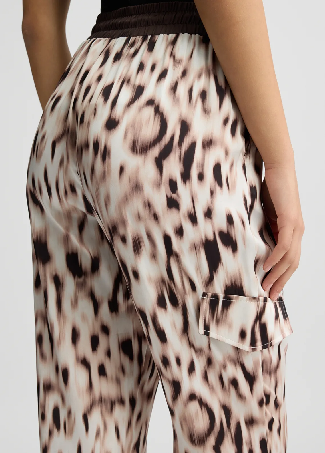 Liu Jo Pantalón de chándal de raso estampado-Mujer Ropa Deportiva|Pantalones